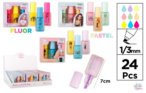 ZAKRESLACZ MINI 3KOL PAST/FLUO LAKIER - obrazek 2